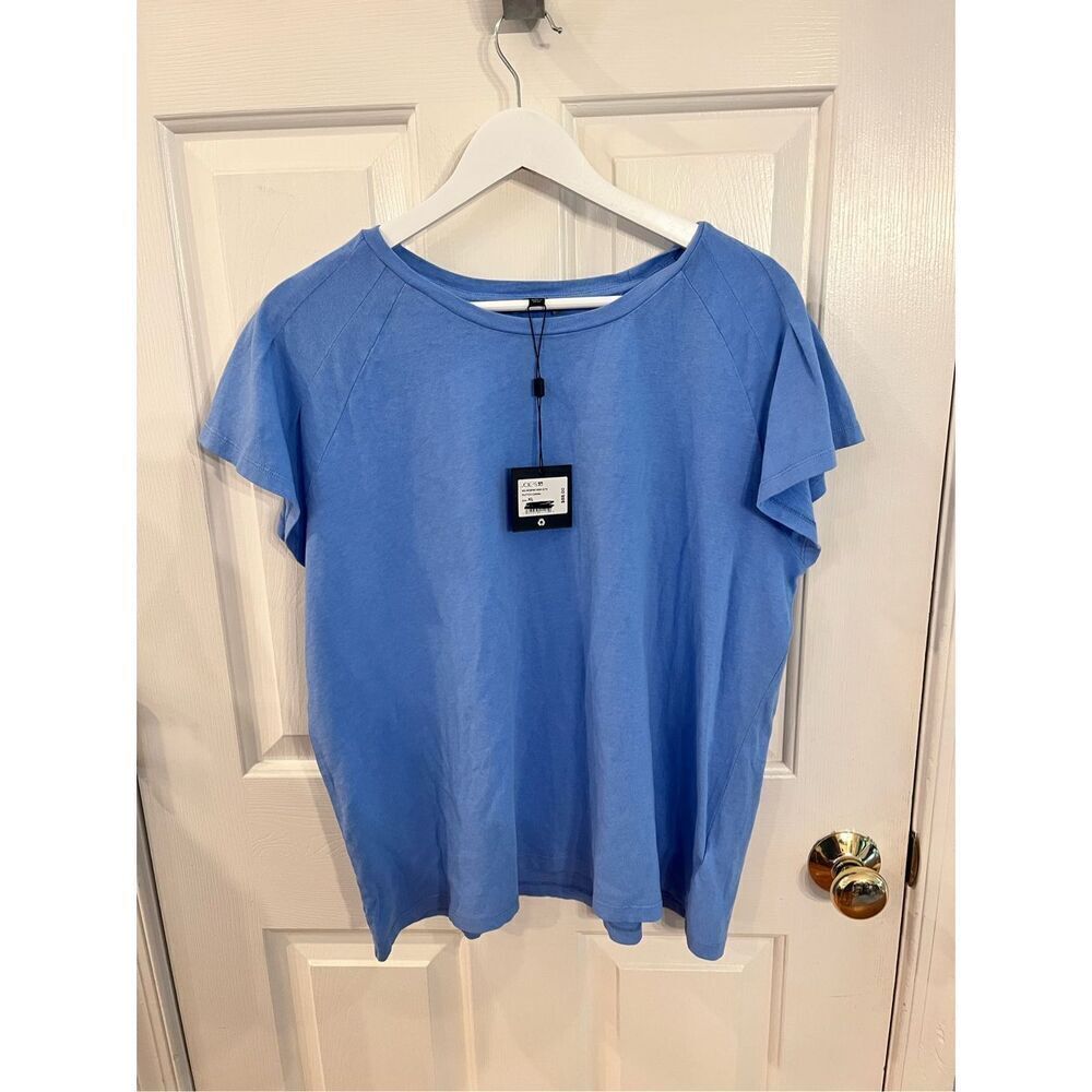 Joe’s Jeans Trudie Light Blue Flutter Sleeve Crew Neck T-Shirt Sz XL NWT